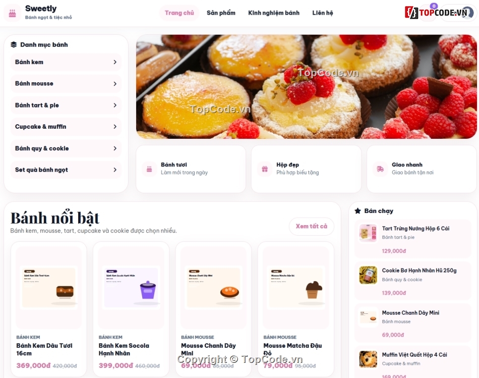 Sweet,bán bánh ngọt,bán bánh